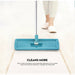 Flat Squeeze Mop & Bucket Hands Free Wringing Floor Cleaning Microfiber Mop Pads
