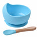 1Set Silicone Baby Feeding Bowl Tableware Kids Waterproof Suction Bowl With Spoon