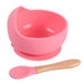 1Set Silicone Baby Feeding Bowl Tableware Kids Waterproof Suction Bowl With Spoon