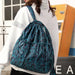 Vinatge Fashion Drawstring Backpacks Women Ethnic Style Waterproof Nylon Backpacks