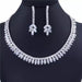 Women's Exquisite Jewelry Set Zircon Stud Earrings Necklace Jewelry