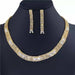 Women's Exquisite Jewelry Set Zircon Stud Earrings Necklace Jewelry