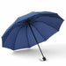 Windproof Umbrella Reflective Stripe Reverse LED Light Three Folding Inverted Umbrella