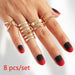 Retro Punk Hip Hop Cross Ring Chain Link Adjustable Ring Men Women Gothic Jewelry