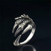 Retro Punk Hip Hop Cross Ring Chain Link Adjustable Ring Men Women Gothic Jewelry