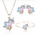 Women Fashion Jewelry Necklace Earrings Bracelet Ring Jewelry Set