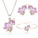 Women Fashion Jewelry Necklace Earrings Bracelet Ring Jewelry Set