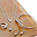 Women Fashion Jewelry Necklace Earrings Bracelet Ring Jewelry Set