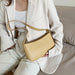 Cute Solid Color Small PU Leather Shoulder Bags Women Simple Purse Handbag