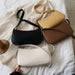 Cute Solid Color Small PU Leather Shoulder Bags Women Simple Purse Handbag