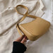 Cute Solid Color Small PU Leather Shoulder Bags Women Simple Purse Handbag