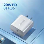 UGREEN Quick Charge 4.0 PD Charger 20W QC4.0 QC3.0 USB Type C Fast Charger