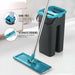 Flat Squeeze Mop & Bucket Hands Free Wringing Floor Cleaning Microfiber Mop Pads