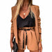 Women Sleeveless Plaid Button Up Elastic Waist Blazer Top Short Sets