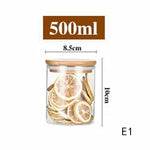 Candy Jar Transparent Glass Spices Container With Lids Cookie Jar