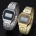 Unisex Wristwatch Gold Silver Black Vintage LED Digital Sports Military Wristwatch