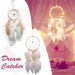Dream Catcher Feather Ornaments Lace Ribbons Feathers Wrapped Lights Room Decor