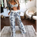 2 Pecs Suit Women Outfits Boho Beach Style Print Underwear Loose Wide Leg Pants Sets