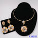 Women Wedding Beads Jewelry Set Gold Fashion Gold Color Bridal Set