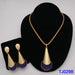Women Wedding Beads Jewelry Set Gold Fashion Gold Color Bridal Set