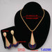 Women Wedding Beads Jewelry Set Gold Fashion Gold Color Bridal Set