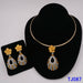 Women Wedding Beads Jewelry Set Gold Fashion Gold Color Bridal Set