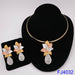 Women Wedding Beads Jewelry Set Gold Fashion Gold Color Bridal Set