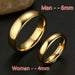 Fashion Luxury Golden Engagement Wedding Ring Couple Fine Jewelry