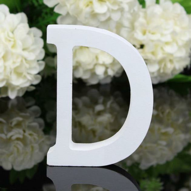 Diy Freestanding Wooden Letter White Alphabet Party Birthday Decoration ...