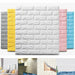 10pcs 3D Wall Sticker Imitation Brick Decoration Waterproof Self-Adhesive Wallpaper