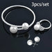 Wedding Jewelry Sets Multilayer Pearl Bracelet Bangle Ring Set Women Jewelry