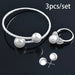 Wedding Jewelry Sets Multilayer Pearl Bracelet Bangle Ring Set Women Jewelry