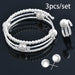 Wedding Jewelry Sets Multilayer Pearl Bracelet Bangle Ring Set Women Jewelry