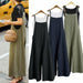 Women Strap Loose Jumpsuit Casual Wide Leg Pants Oversized Cotton Linen Jumpsuits
