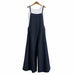 Women Strap Loose Jumpsuit Casual Wide Leg Pants Oversized Cotton Linen Jumpsuits