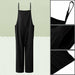 Women Strap Loose Jumpsuit Casual Wide Leg Pants Oversized Cotton Linen Jumpsuits