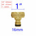 1/2" 3/4" 1" Thread Brass Garden Watering Quick Connector Adapter Copper Hose