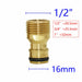 1/2" 3/4" 1" Thread Brass Garden Watering Quick Connector Adapter Copper Hose