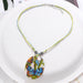 Fashion Jewelry Set Leather Chain Enamel Shell Necklace Earrings Bracelet Jewelry Sets