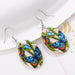 Fashion Jewelry Set Leather Chain Enamel Shell Necklace Earrings Bracelet Jewelry Sets