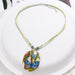Fashion Jewelry Set Leather Chain Enamel Shell Necklace Earrings Bracelet Jewelry Sets