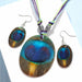 Fashion Jewelry Set Leather Chain Enamel Shell Necklace Earrings Bracelet Jewelry Sets