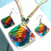 Fashion Jewelry Set Leather Chain Enamel Shell Necklace Earrings Bracelet Jewelry Sets