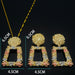 Fashion Statement Geometric Earrings Necklace Set Women Modern Fashion Jewelry