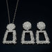 Fashion Statement Geometric Earrings Necklace Set Women Modern Fashion Jewelry