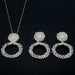 Fashion Statement Geometric Earrings Necklace Set Women Modern Fashion Jewelry