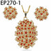 Fashion Statement Geometric Earrings Necklace Set Women Modern Fashion Jewelry