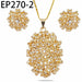 Fashion Statement Geometric Earrings Necklace Set Women Modern Fashion Jewelry