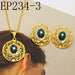 Fashion Statement Geometric Earrings Necklace Set Women Modern Fashion Jewelry
