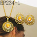 Fashion Statement Geometric Earrings Necklace Set Women Modern Fashion Jewelry
